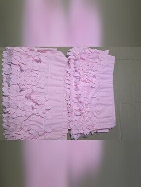 Nanette Lepore Blush Pink 3D Petal Curtain Panels Set of 2